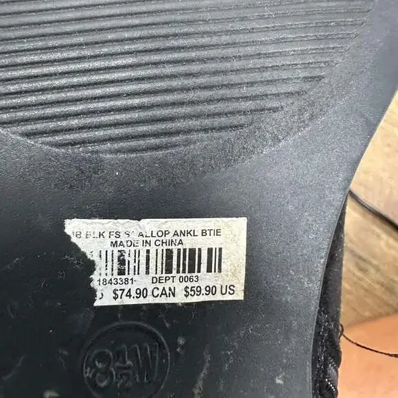 Torrid Black Faux Suede Side Dip Ankle Booties - Picture 8 of 8